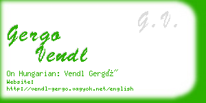 gergo vendl business card